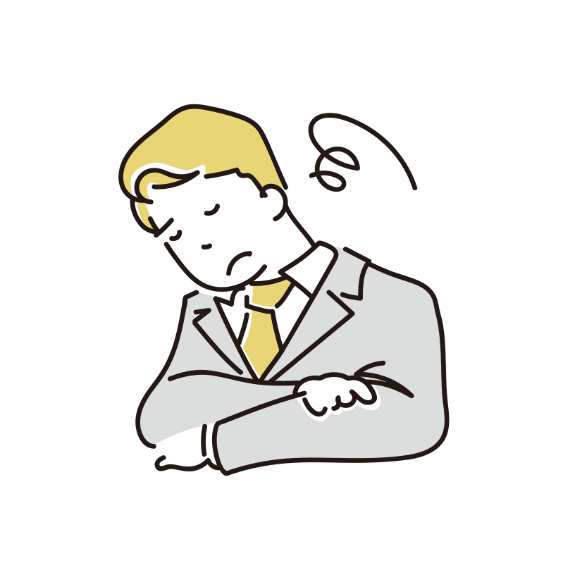 悩むビジネスマン